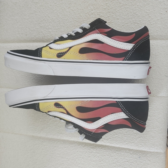 Vans Off The Wall Skateboard  Flames Suede Sneakers 500714 M 6  W 7.5 Skate Y2K - Picture 7 of 10